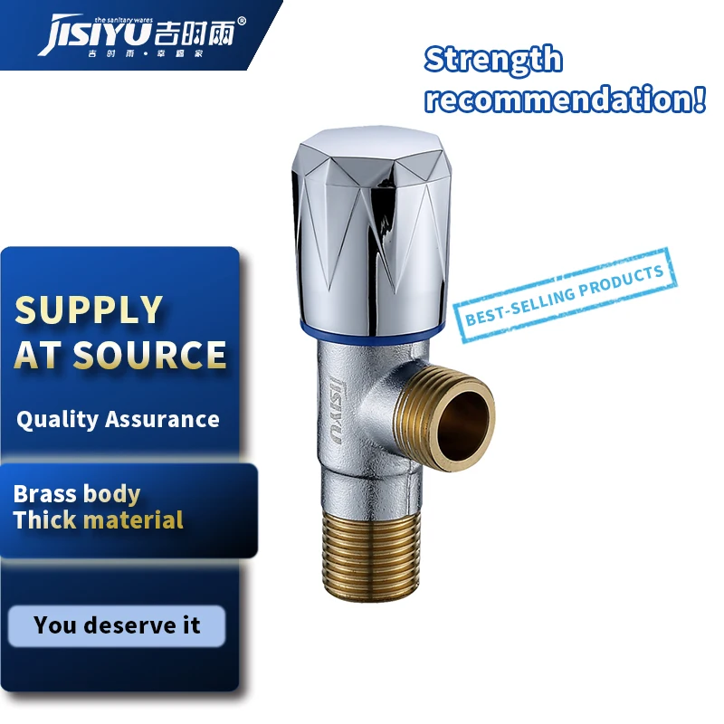 Factory Directly Wholesale Bathroom Angle Valve Brass Toilet Bidet Faucet Angle Valve