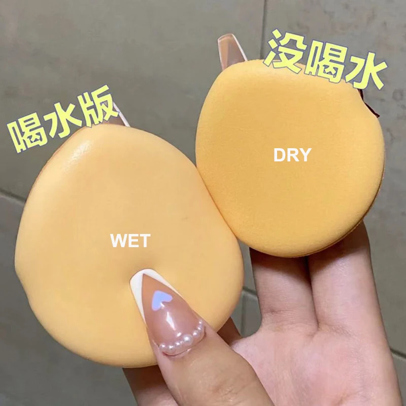 Wet And Dry Dual Use Round Makeup Sponges Latex-free Foundation Sponge Air Cushion Liquid Cream Powder Foundation Sponge