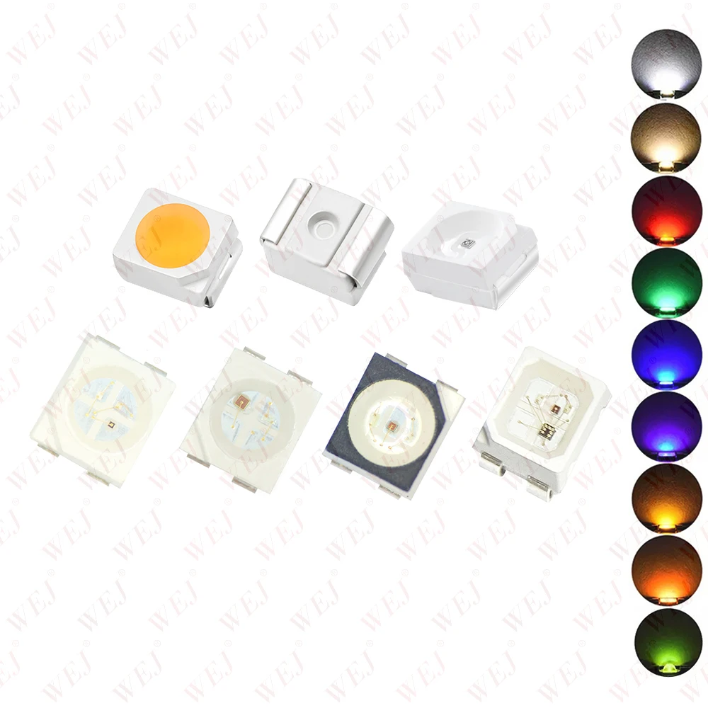 3528 Single Color Bi-color RGB PLCC4 PLCC6 SMD LED Natural Cool White Red Green Blue Yellow Orange Purple RGB SMD LED 3528