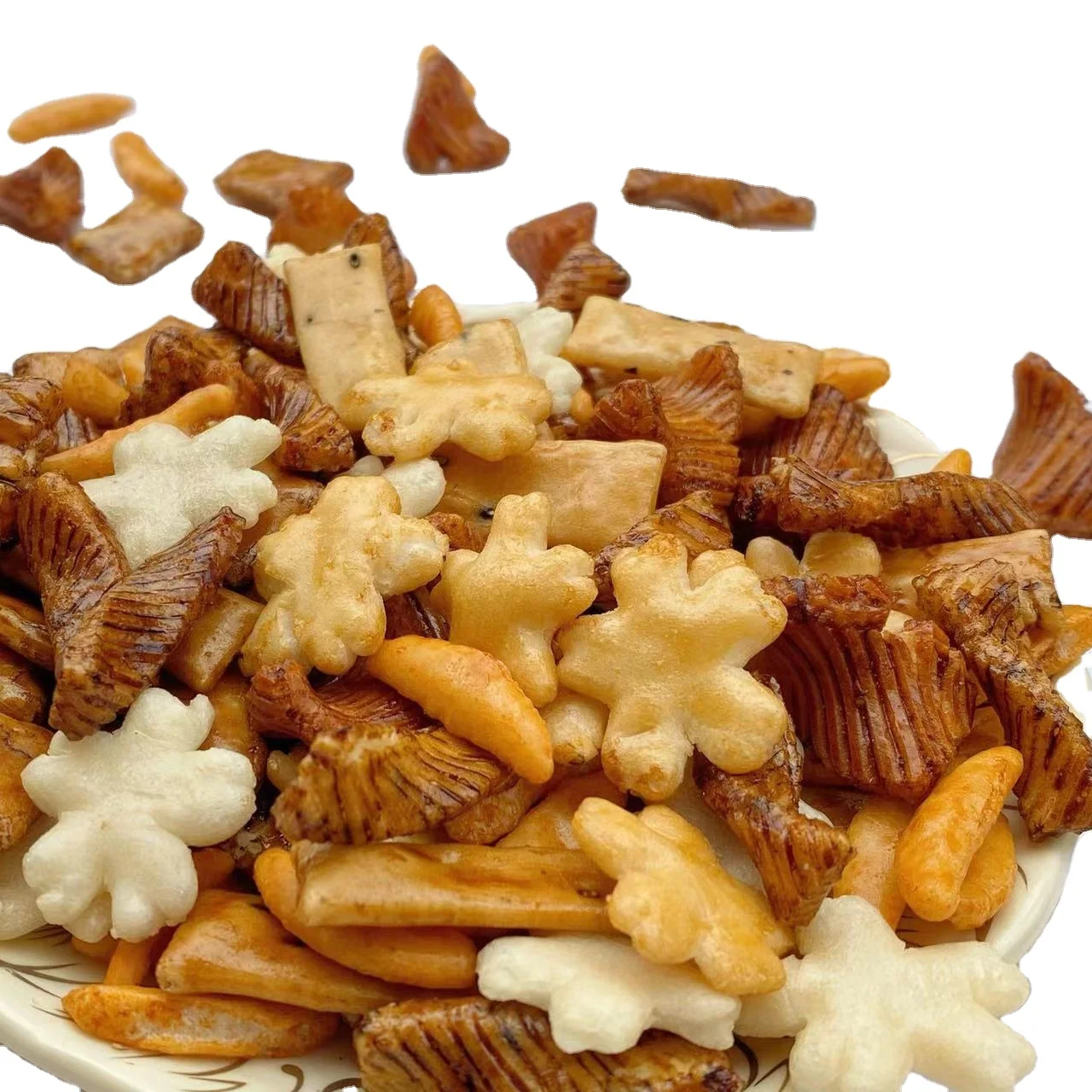 Hot Sale Salty Japanese Traditional Snacks Crunchy Puffed Snack Mixed Rice Crackers