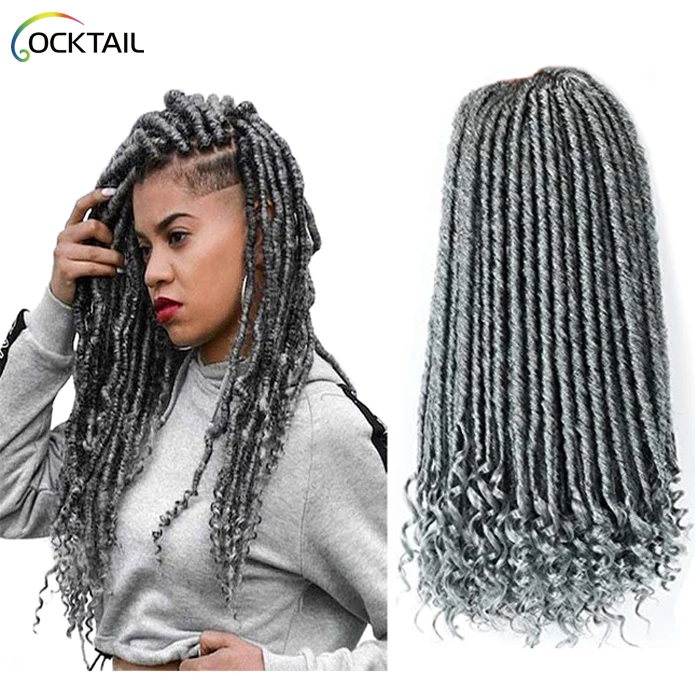 Japanese Kaneka fiber 24 faux locs crochet hair dreadlock, hair piece faux dreads soft locs with curly ends