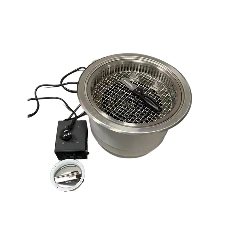 round Electric Grill BBQ Stainless Steel Coated Metal Indoor Baking Cooking Method Electric Stove Price