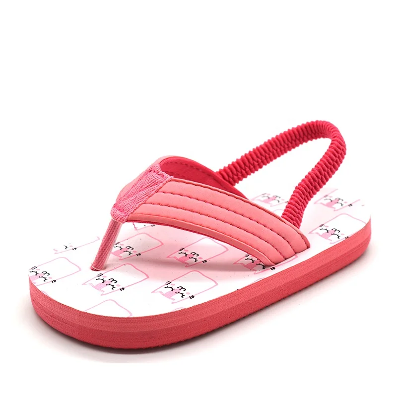 EVA material Summer Colorful Printing Kids Slippers Flip Flops