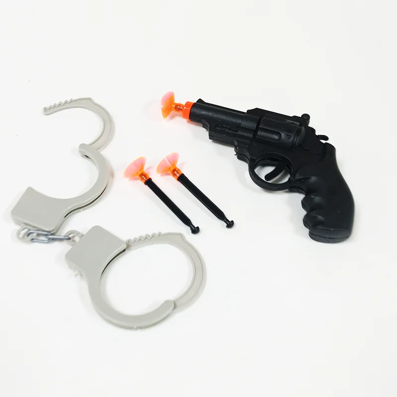 Cheap Wholesale New Products Police Handcuffs Gun Toy Plastic Soft Bullet Toy Gun Kids Play Toys
