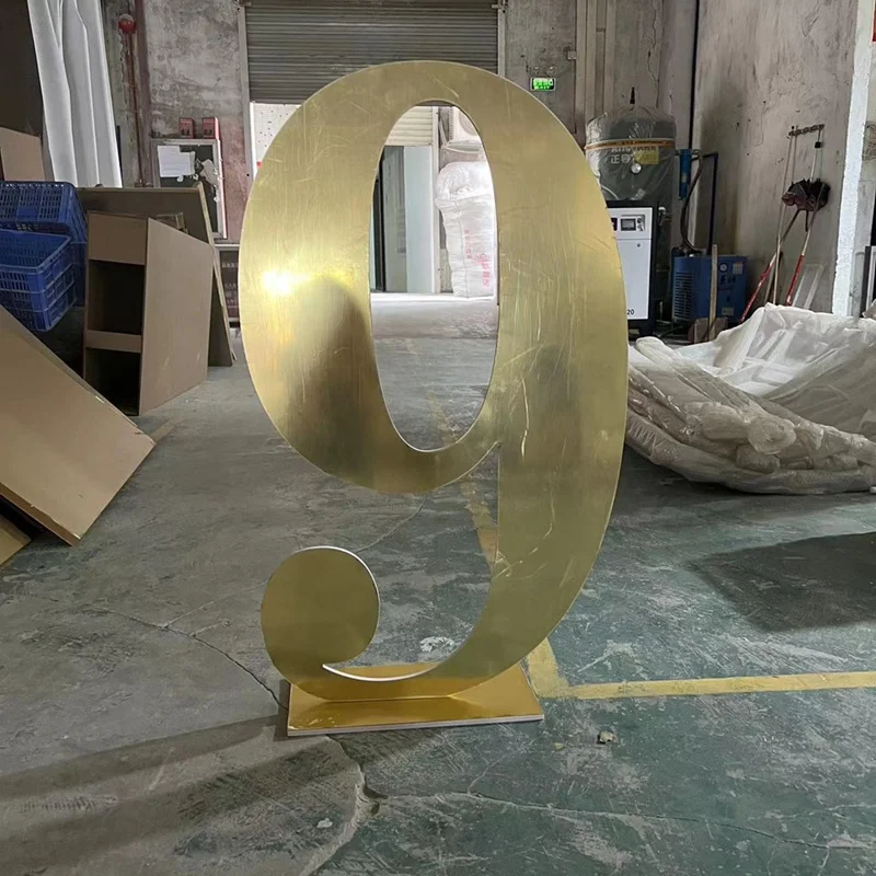 Birthday Gold Acrylic Numbers Backdrop House Number 3d Large Big  Acrylic Letters For parties Wedding