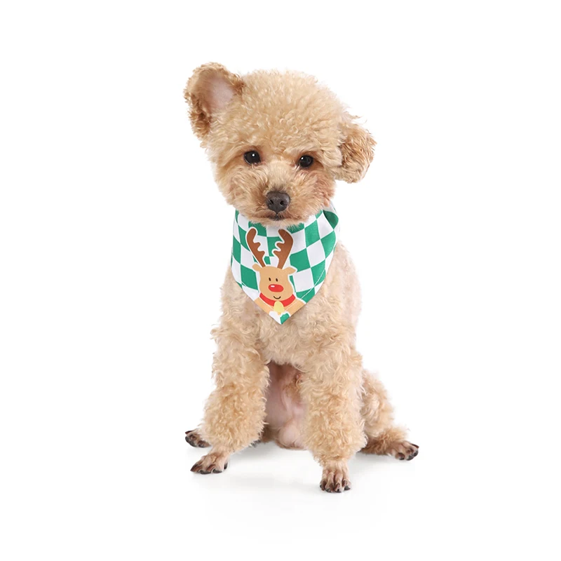 Wholesale Christmas Pet Dog Bandana Personalized Costume Clothes Head Scarf Dog Bow Tie Collar Bandana