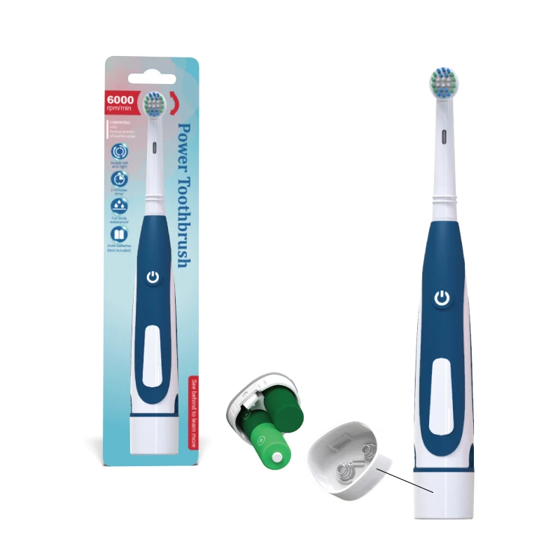 Factory Customized Compatible Oral Bristle Battery Rotate Dupont Nylon Soft Bristles Electric Tooth brush
