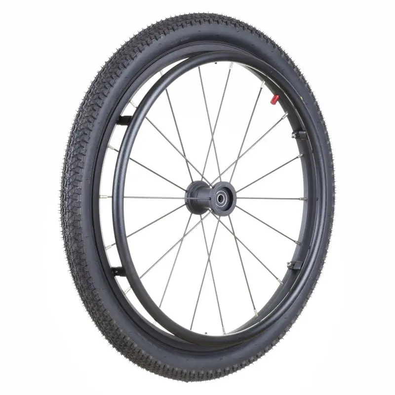 CAREMASTER  CT1728 24inch Pu Tyre Wheelchair Wheel with Strengthen Welded Tab Handrim replacement for sports wheelchair