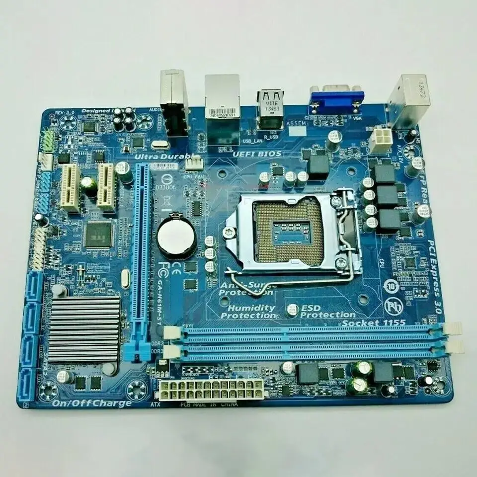 High Quality GA-H61M-S1 Motherboard Socket LGA 1155 DDR3 16G UATX UEFI Desktop Motherboard Fast Ship