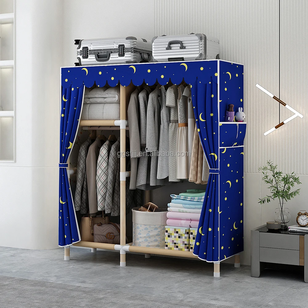 Modern European bedroom custom Wooden Foldable Bedroom Closet Wood Wardrobe Cabinets