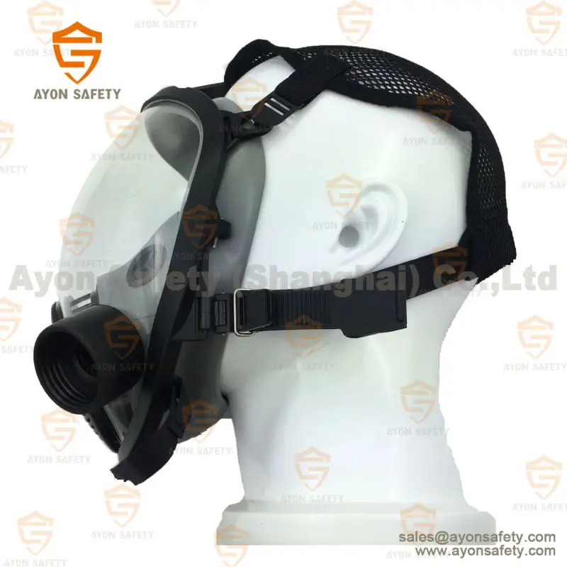 Hot sale double filter RD40 3M against high temperature full face silicon gas mask with large view for firemen industry