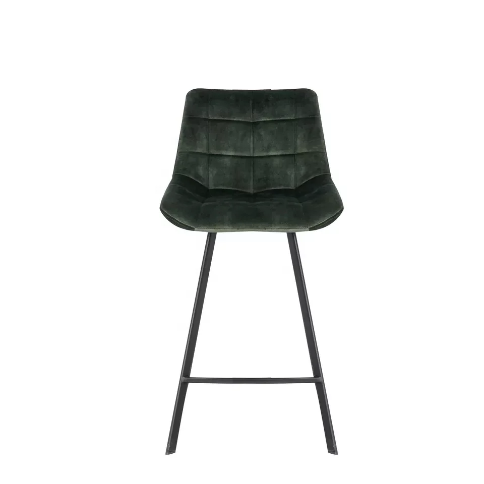 2022 Modern Velvet Fabric Fashion Design Bar Chair Bar Stools with Back