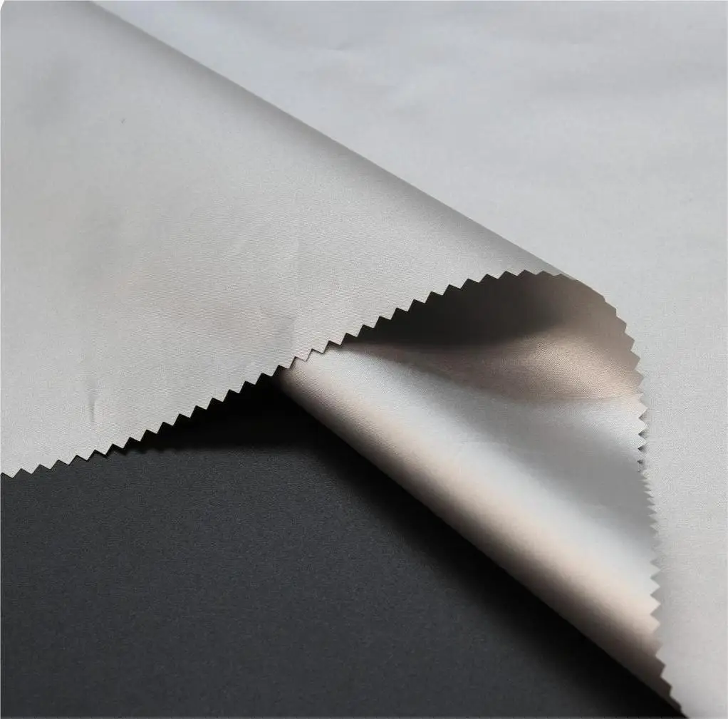 100% polyester 190T taffeta silver pu coating fabric for car covers windshield