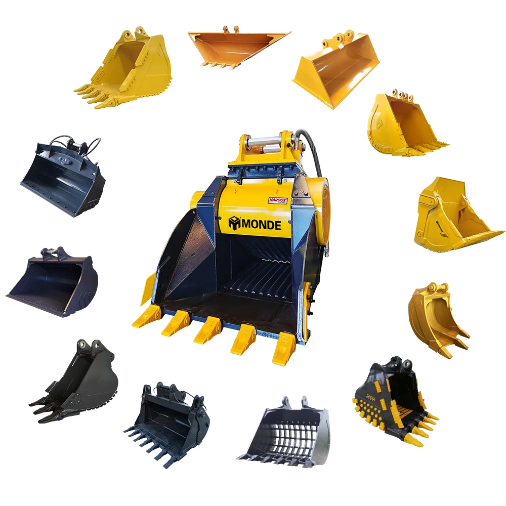 High Quality Jaw Crusher Bucket Stone Broken Bucket for 6-90 Ton Concrete rock crushing hopper