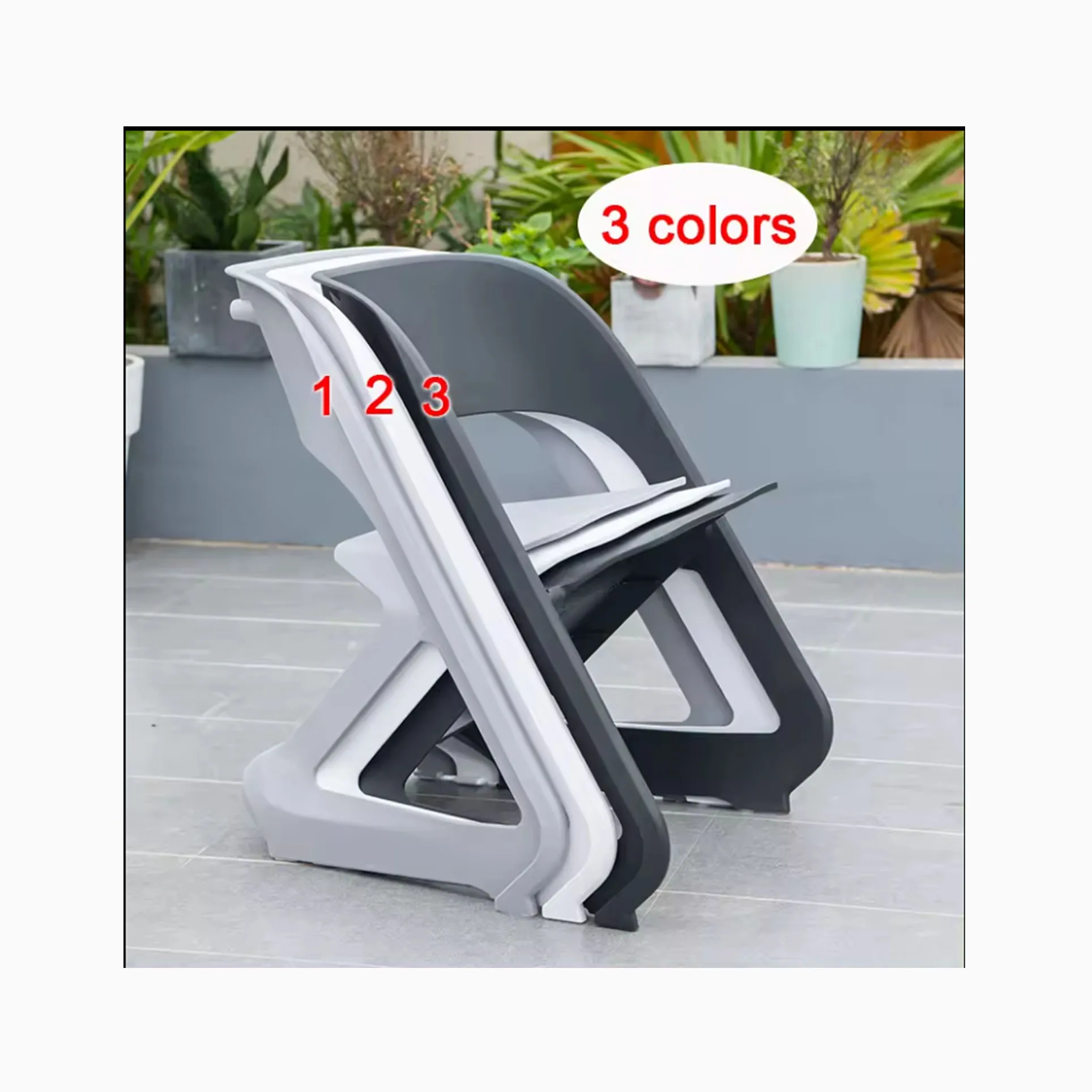 [MOJIA]Place Saving Mini Stackable Plastic Chair Outdoor Garden Event Solid Plastic A-mazon Top 2 Selling