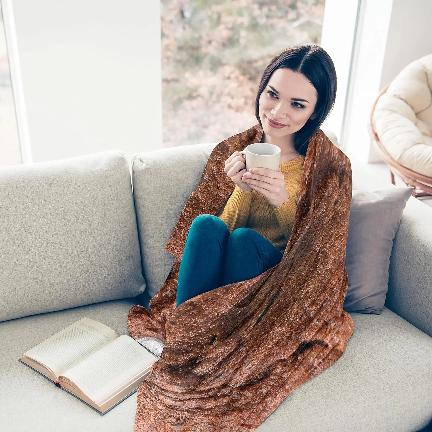 Dessert Round Blanket, Cookie Flavor Tasty Pastry Bakery Food American Doughy and Crispy, Lightweight Sofa Bed Cover