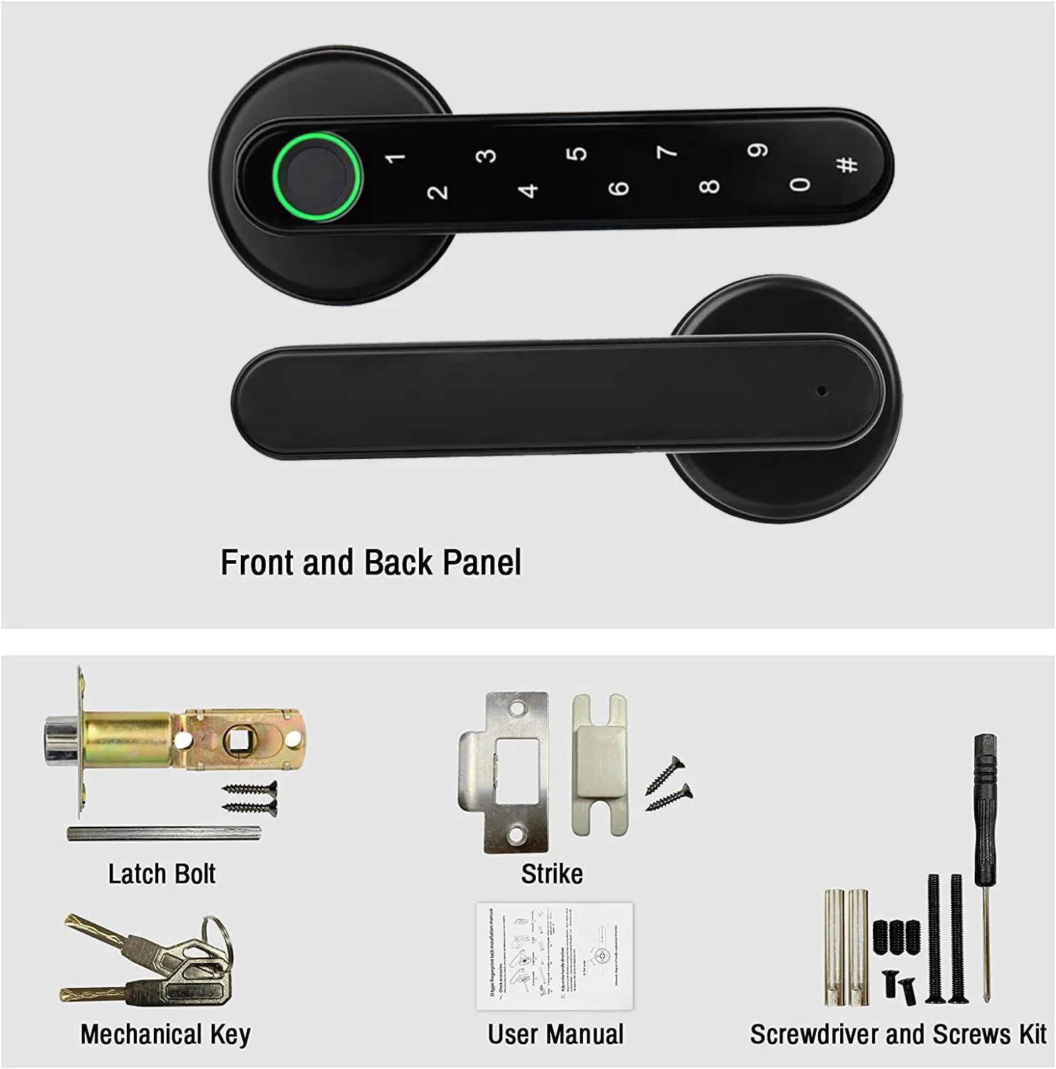 Hot sale Touchscreen Keypad Passcode And TTlock Room fingerprint digital lock