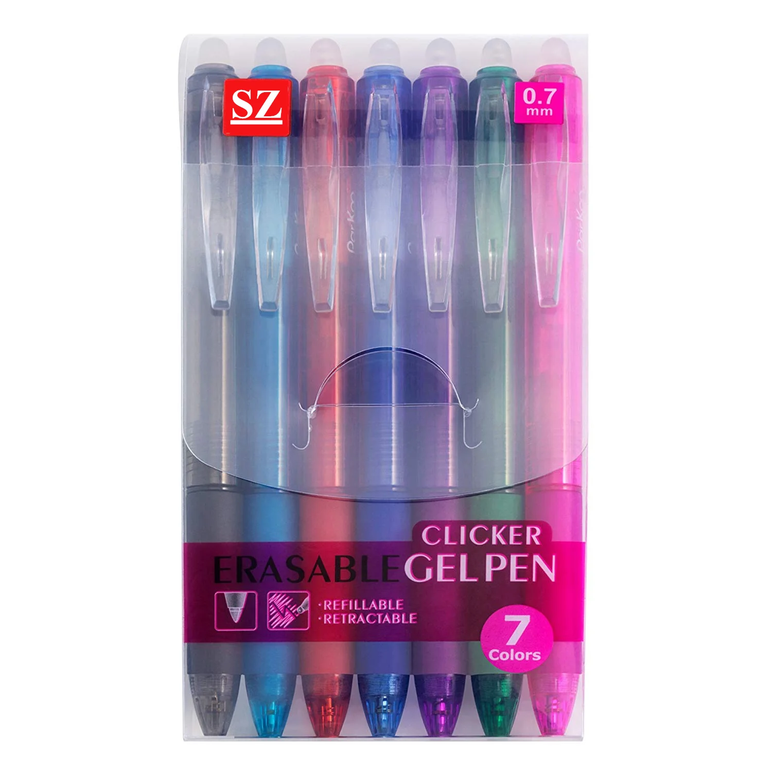 Custom Logo  Wholesale 0.7mm Clicker Retractable Erasable Gel Pen Set
