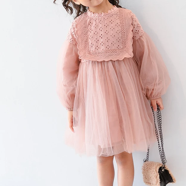 Spring ins hot sale sweet little girl tulle princess dress online store boutique toddler baby girl lace embroidered tutu dresses