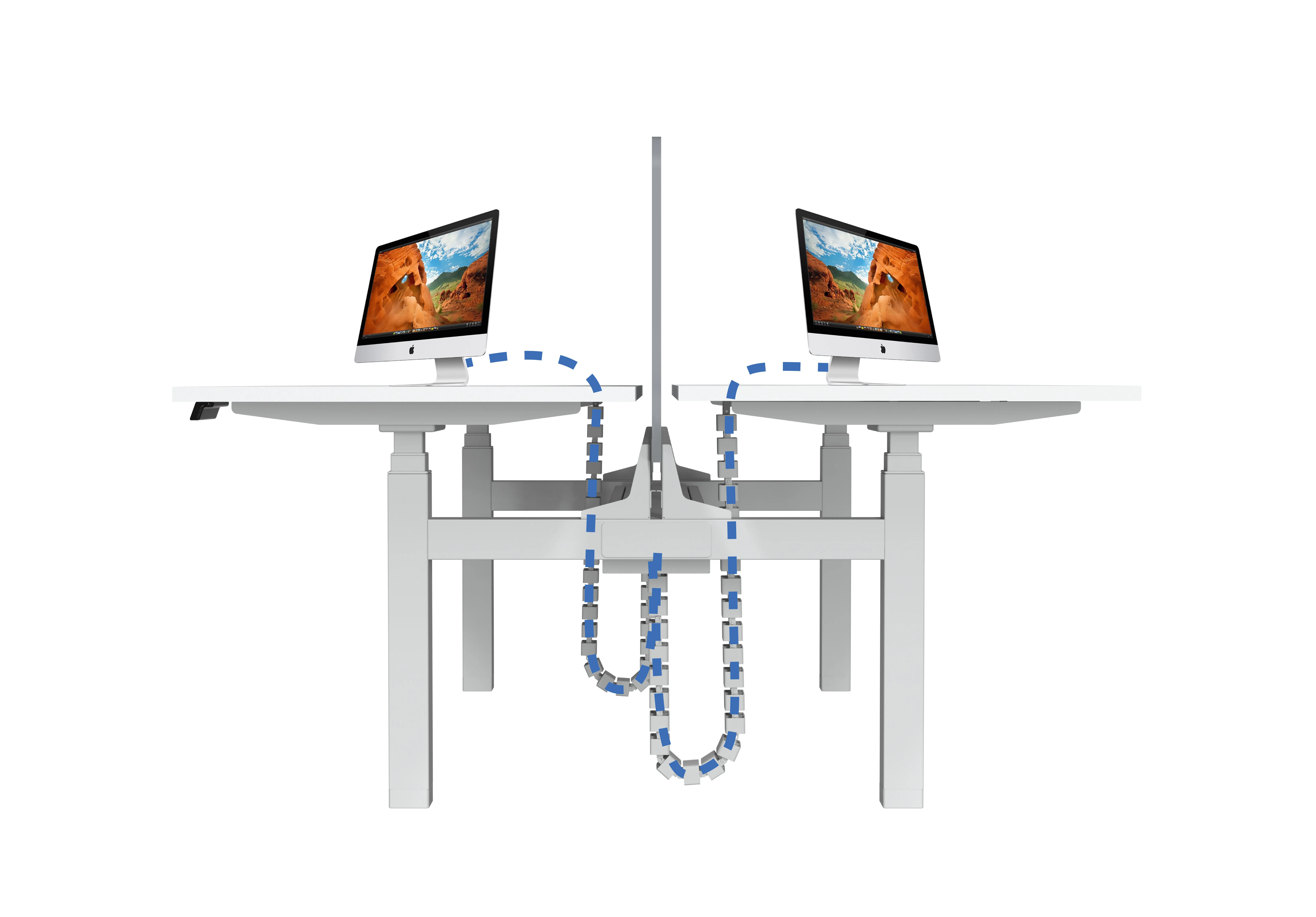 Office furniture Desk Partition Acoustic Desk Divider Screen with Power Sockets Solution