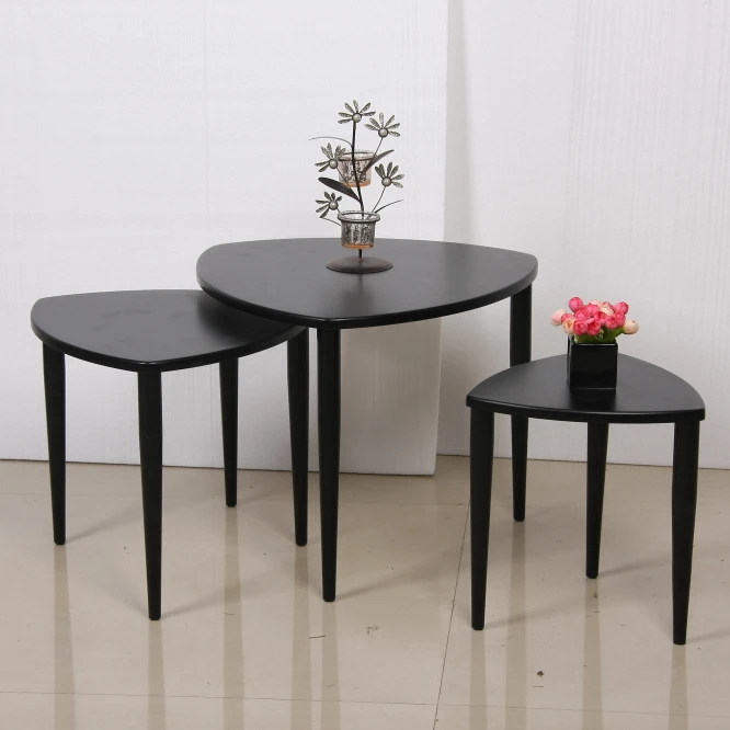 black side table set living room furniture corner nesting coffee table in NC painting