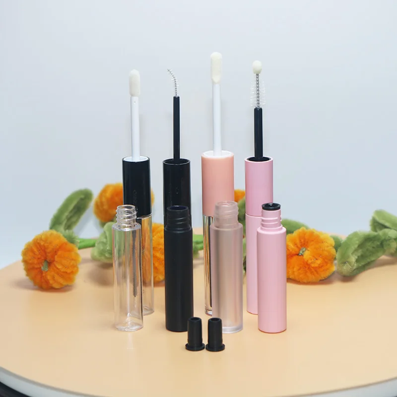 Customizable screen printing 5ml & 10ml Plastic Eyeliner Eyelash lip gloss Serum Luxury Mascara Tubes Double-Ended Container