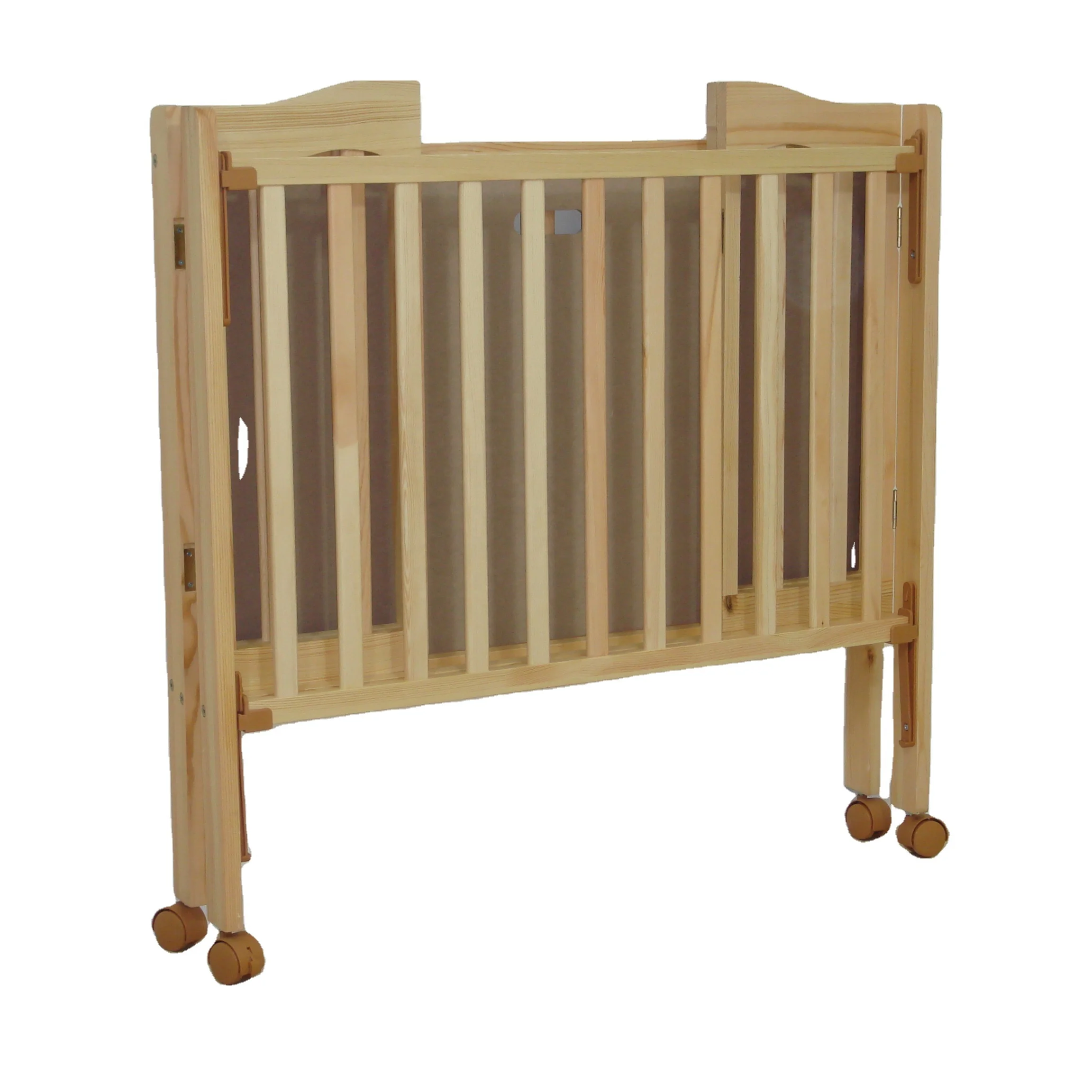Solid wood folding cot baby cot wooden crib