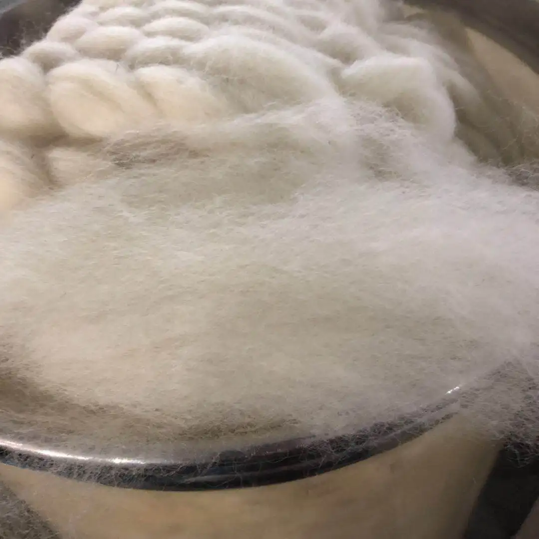 Толстая шерстяная пряжа, мягкость 66s, шерстяной верх для игольчатого войлока