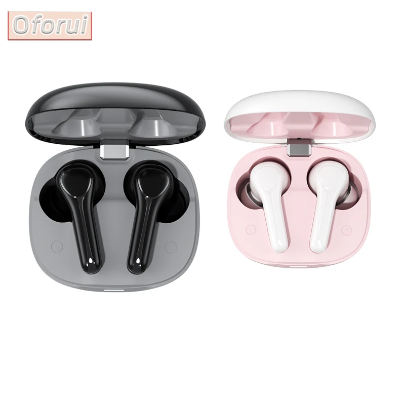Oforui Active Noise Reduction 5.4 Bluetooth Wireless Headphones Display with Microphone Wireless Earbuds