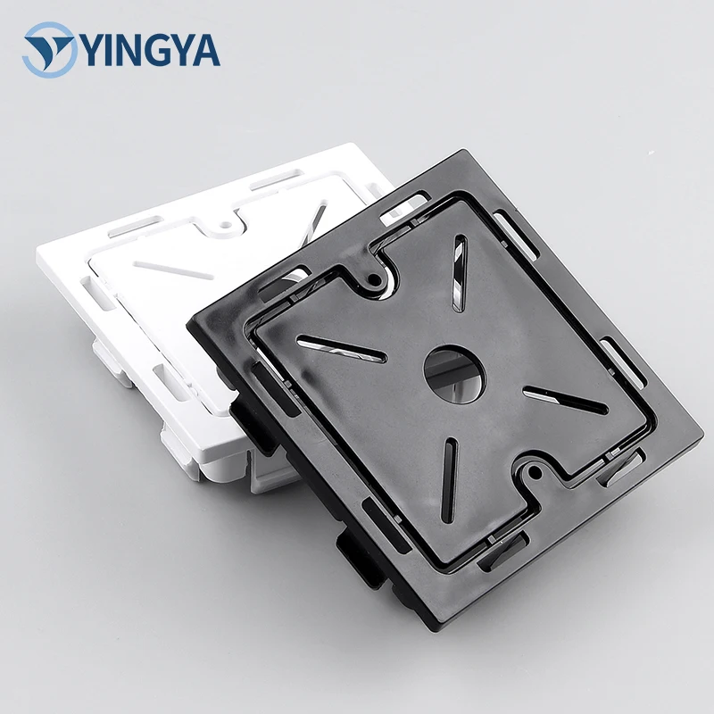 86 Embedded Concave Square Wire Box with Hidden Bottom Groove Plastic Bottom Socket for Kitchen Use