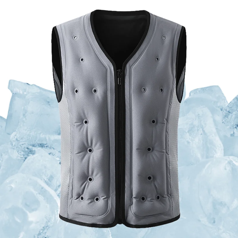 Ice Evaporative Cooling Deluxe Blue Vest Body Cooling Vest Personal Protective Vest
