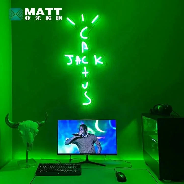 Matt Neon Sign Factory Dropshipping Letters LED Neon Lights Cactus Jack custom Neon sign for Home Bar studio Decortion