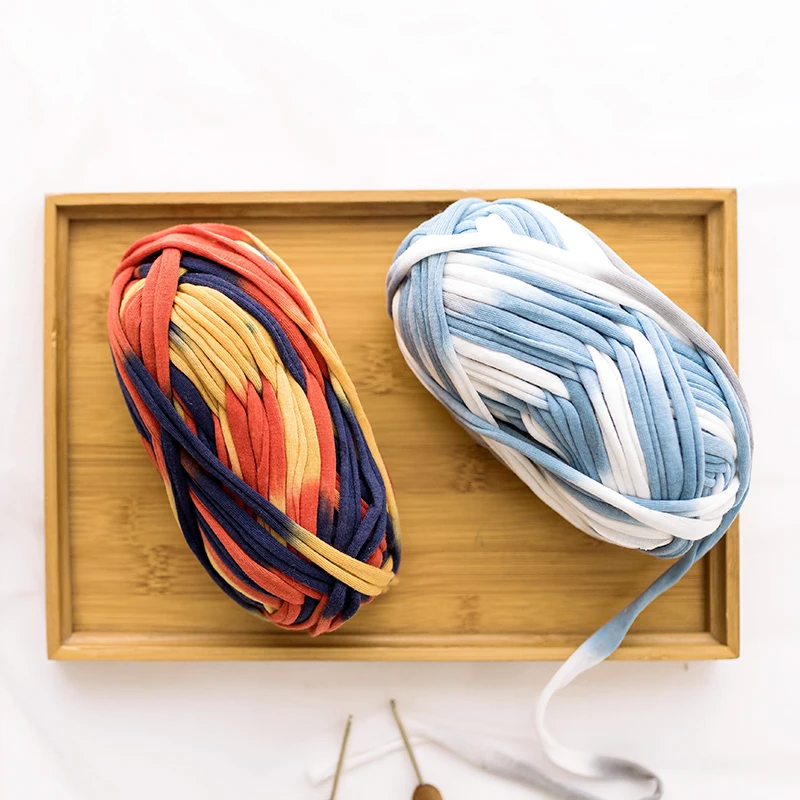 
Yarncrafts DIY T-Shirt Yarn Zpagetti Yarn Crochet Cloth Yarn handicraft home decor 