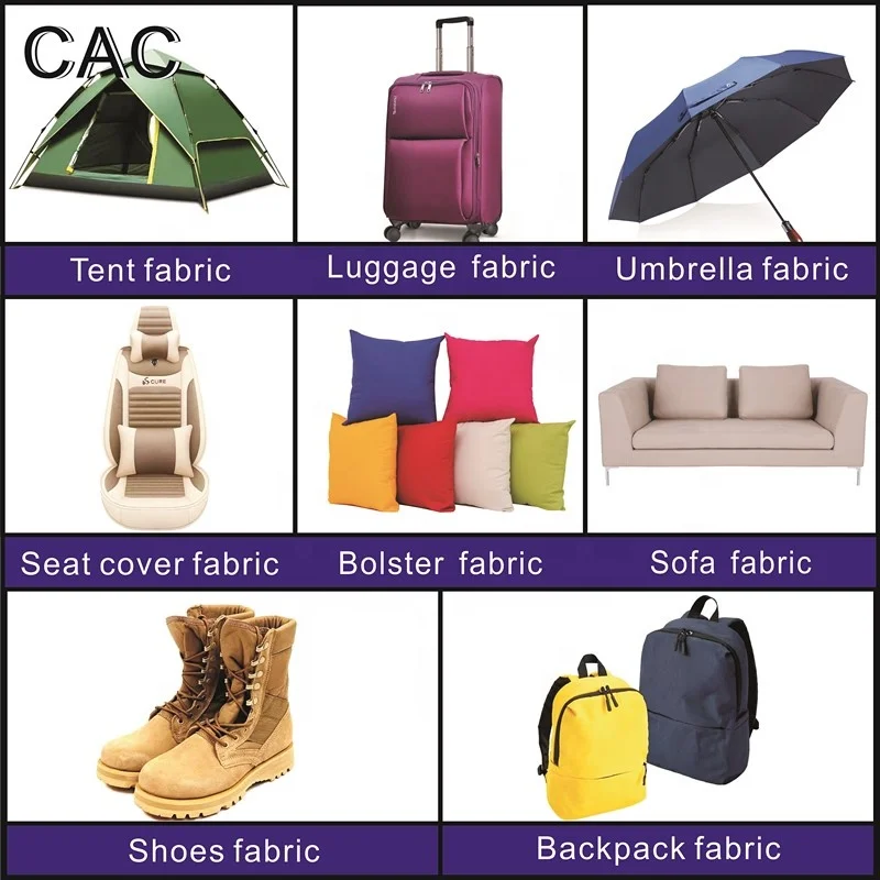 600D polyester Plain  oxford fabric with both side  TPU coating