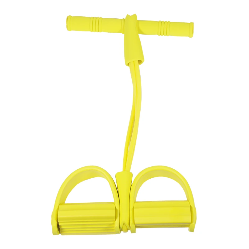 
4 Tube Latex Strong Fitness Elastic Pull Rope Belly Exerciser Band Sport Yoga Pilates Pedal Exerciser Sit-up Slimming Equipment 