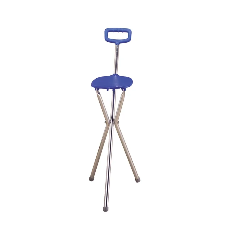 Kaiyang Ky940L Medical Portable Stool Tripod Cane Seat Bariatric 50Kg Capacity Folding Chair Cane Seat