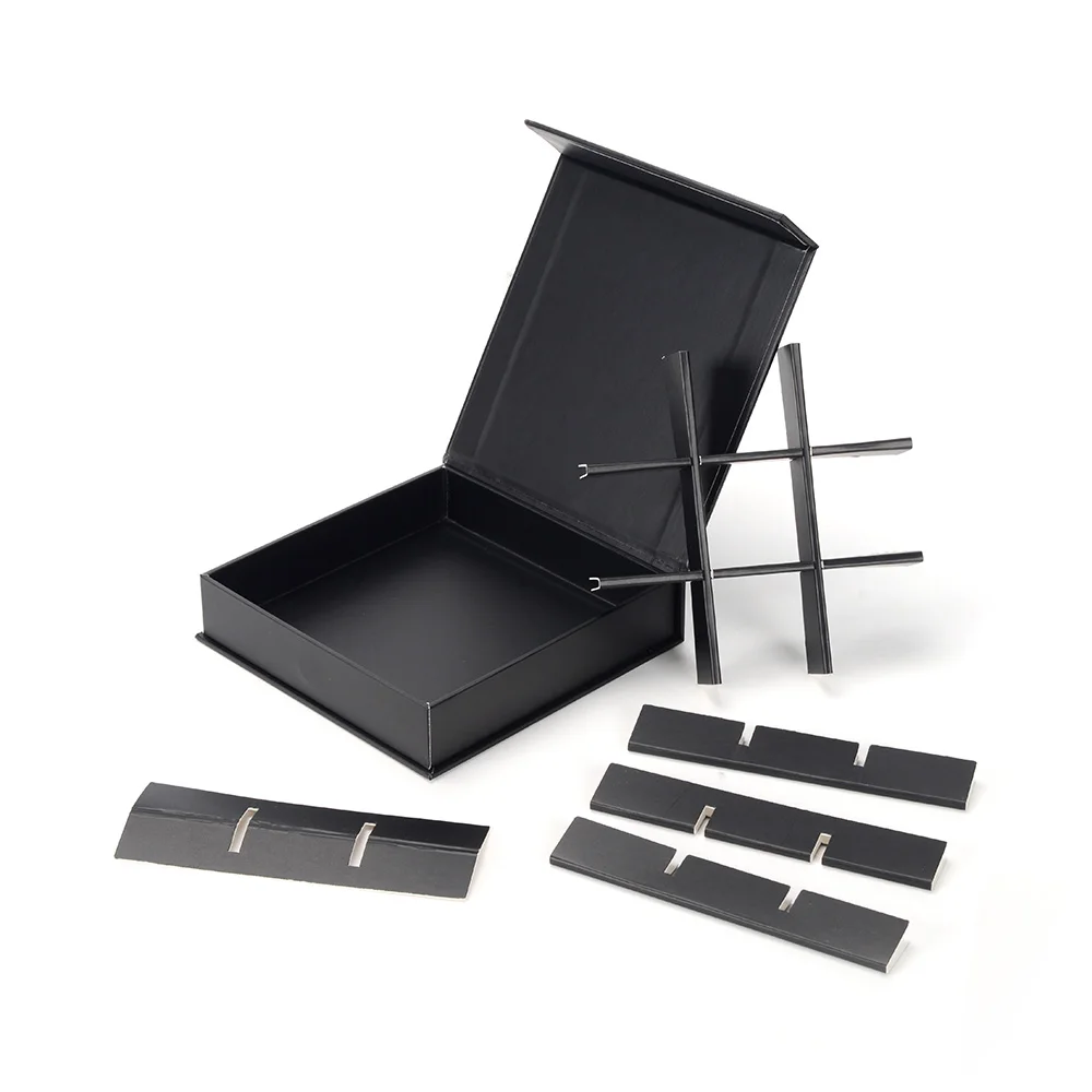 Digital Printing High Quality Textured Magnet Black Gift Box with Insert Sweet Packaging Boxes for Small Business