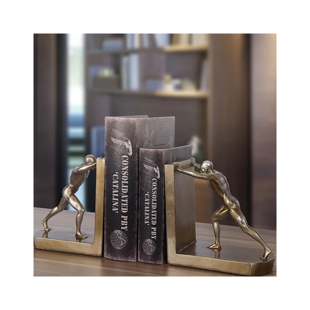 Декоративные полимерные книжные концы гимнастические мужские книг Современная Художественная Скульптура для книжного держателя разделители полки Настольная статуя
