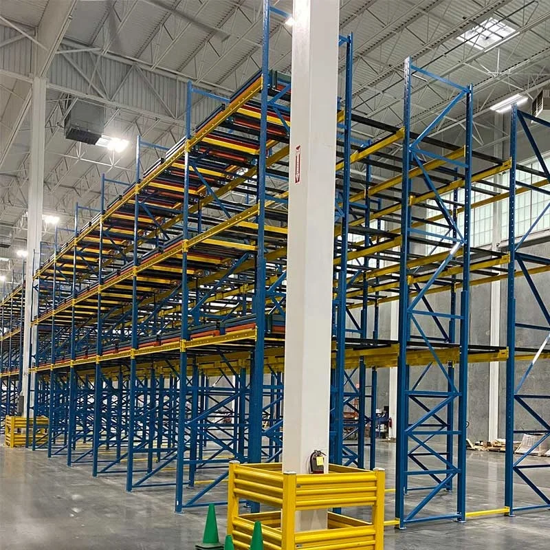 High Quality Warehouse 4 Deep Push Back Rack Pallet Racking System