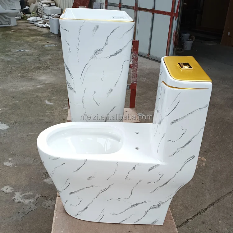 Marble sanitary ware suite wc one piece ceramic commode toilet and sink sets bathroom luxury