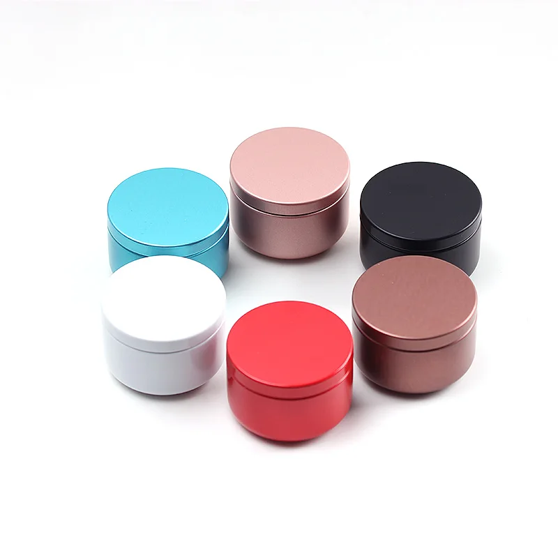 4 Oz Aluminum Tins Cans Round Storage Jars Containers Screw Lids Metal Tins Travel Tins Cosmetic Refillable Containers