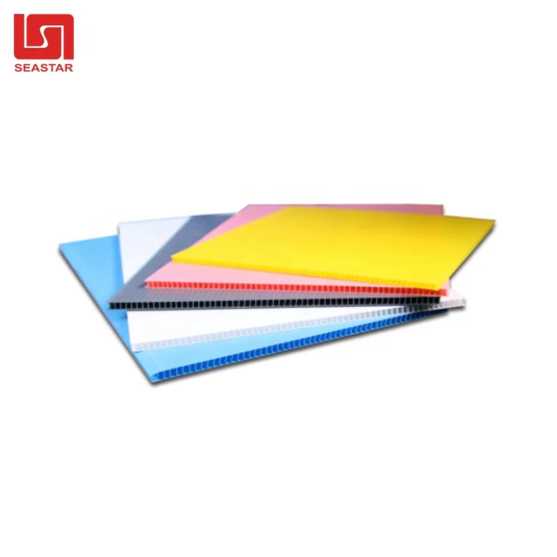 customized hollow board manufacturer 2-8mm thick waterproof cuttable pattern pp polypropylene corrugated sheet