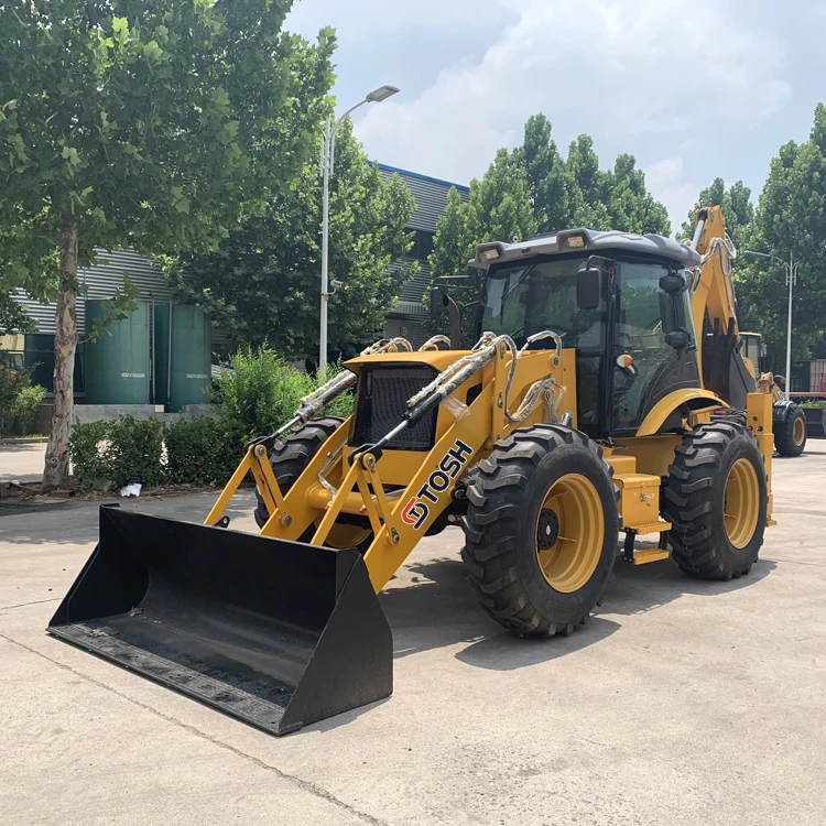 TOSH Hot Selling Loader Backhoe 4x4 EPA Diesel Retroexcavadora Mini Towable Backhoe Loader