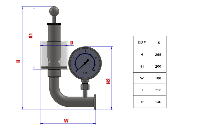 Easy Maintenance Exhaust Control Pressure Relief Beer Tank Fermentation Bung