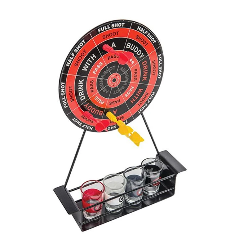 Shot Darts Bar Toy  Indoor mini magnetic darts shot set game with glass rack drinking game for party
