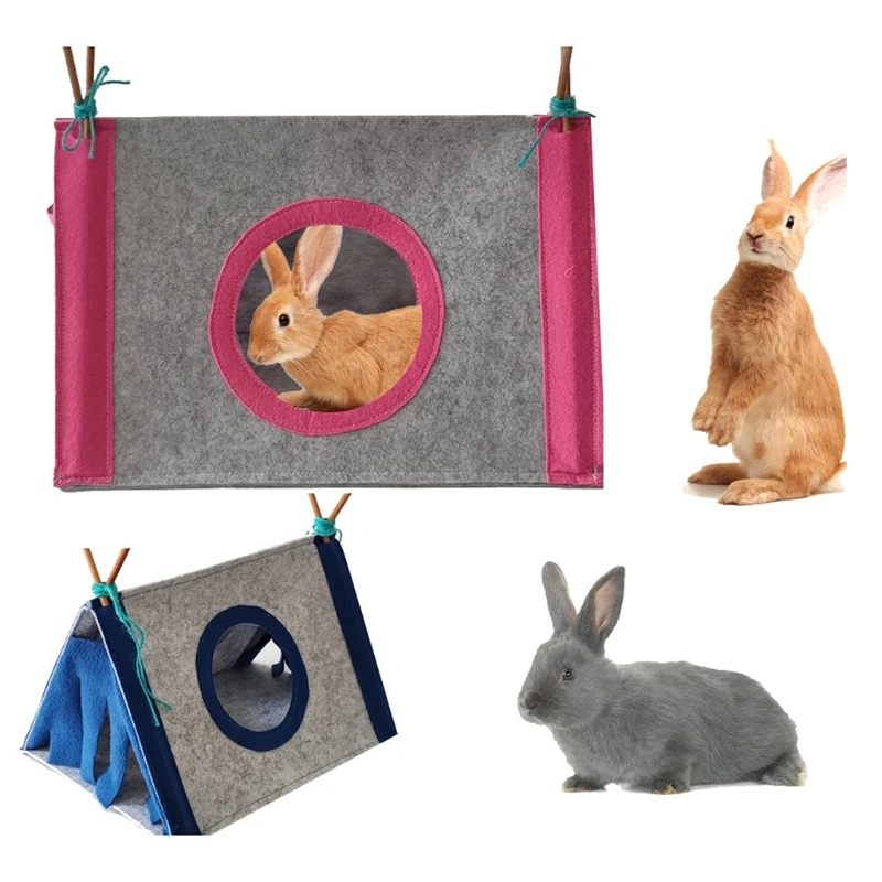
Hamster Hideout Triangular Tent House Small Animals Cage Accessories for Guinea Pig Ferret Chinchilla Rabbit Hideaway Shelter 