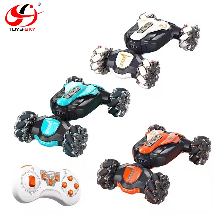All Round 360 Degree Rotation Gesture Sensor Double Side Remote Control Stunt Car Toy Rechargeable Twist Drift Car with Light