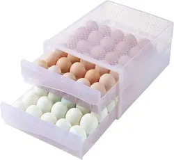 Pull Out Plastic 30/60 Separate Case Anti-skid Egg Box Kitchen Refrigerator Egg Storage Box