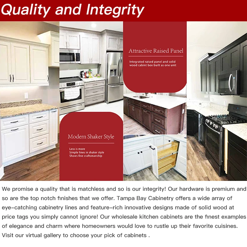 Solid Wood Cabinet Door With Customized Color Shaker Style Kitchen Cabinet from Vietnam Factory