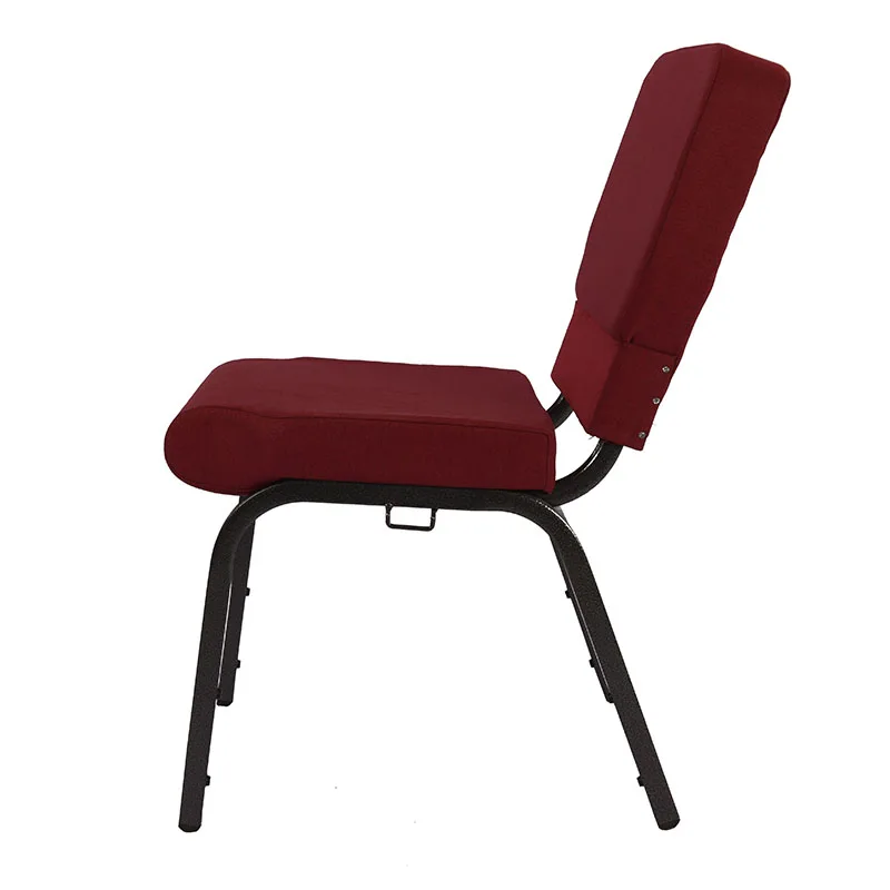 Фабрика продает под заказ красную штабелируемую металлическую обивку с карманами скрытой спинкой дизайнерские церковные стулья для кинотеатра
